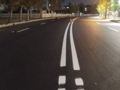 اجرای خط‌کشی محوری معابر اصلی منطقه یک فردیس